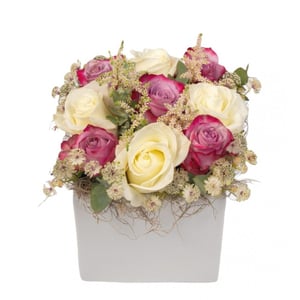 Arrangement 'Mix Roses Cube'