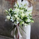 Bouquet of Lilies with Roses and Greens