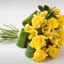 Bouquet of Yellow Roses and Alstroemer