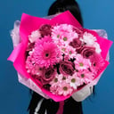 Bouquet of Roses, Chrysanthemums and Gerberas