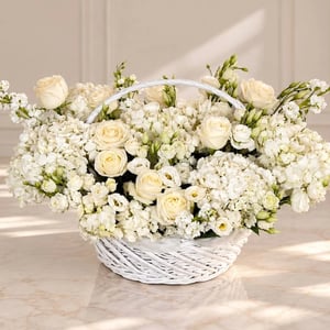 Panier de fleurs 'La légèreté de Paris'