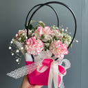 Flower box 'Composition with dianthus'