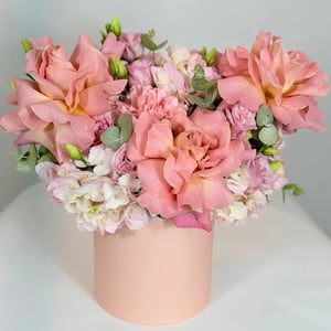 Hat box con fiori ''Tramonto divino''