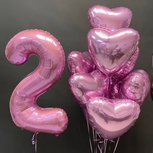 Balloon set 136 - with the number 2