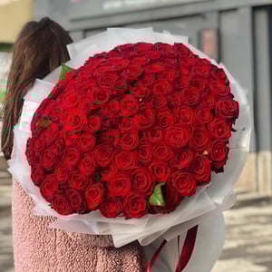 Blumenstrauß 'Bouquet of 101 premium Diamond roses'