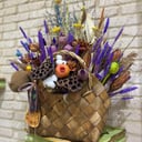 Basket with dried flowers