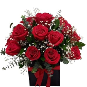 Flower box 'Round bouquet of 24 roses'