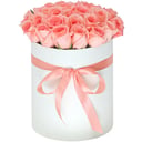 Pink roses in a hat box