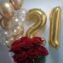 Gift set "Balloons and roses"
