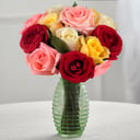 Bouquet 'One Dozen Rainbow Roses'