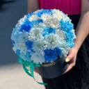 Hat box with flowers 'Chrysanthemum Cylinder'