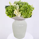 Bouquet 'Fresh Vibes: Green hydrangeas and white eustomas'