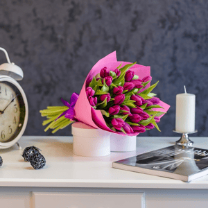 Bouquet of Lila Tulips