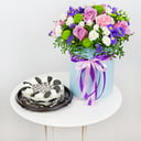 
The "Floral Motif" composition with cake