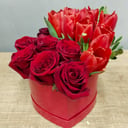 Roses and tulips