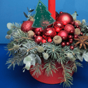 Flower box 'Spruce Composition'