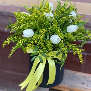 Blumenbox 'Tulips and green bell'