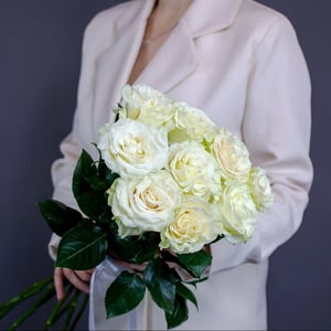 Bouquet '9 roses blanches'