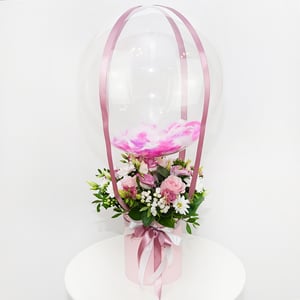 Blumenbox 'Pinker Samt mit Blasen'