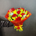 Bouquet of tulips and roses "Symphony"