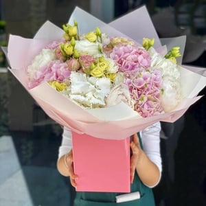 Pink and white