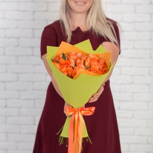 Bouquet of 25 roses 40 cm