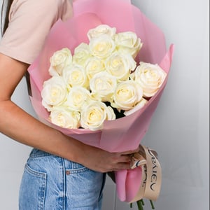 Blumenstrauß 'Strauß weißer Rosen 15 Stk'