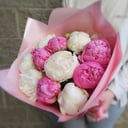 Blumenstrauß '11 weiße und rosa Pfingstrosen'