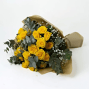 Bouquet of Yellow roses and Gypsophila