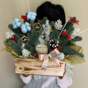 Blumenarrangement 'Weihnachtskerze'