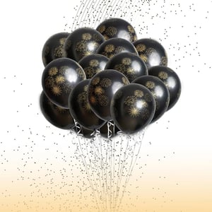 21 Black Fire Works Designed Balloon