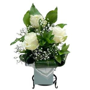 Pure Elegance White Rose Flower Box