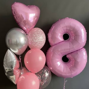 Balloon set 404 - with number 8