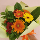 Bouquet of 9 bright gerberas