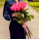 Bouquet of 11 premium pink roses