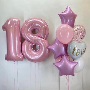 A set of balloons for a girl