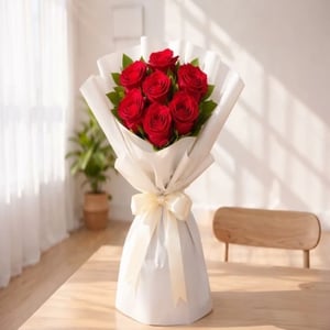 Elegant 7 Red Roses Bouquet
