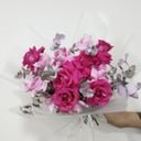 Blumenstrauß 'Dunkelrosa hellrosa Rose'