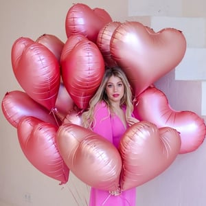 18 pink foil balloons