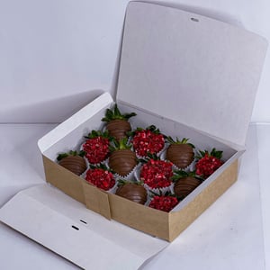 Fresas en chocolate con leche 12 uds.