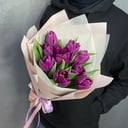 Ramo 'Bouquet of 9 purple tulips'