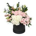 Hat box with flowers 'Blossom Bliss'