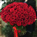 Blumenstrauß '101 rote Rose 60 cm'