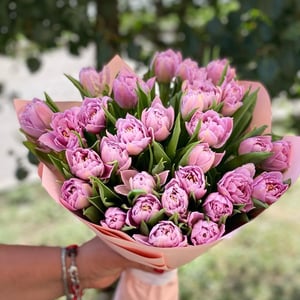 Bouquet of peony tulips