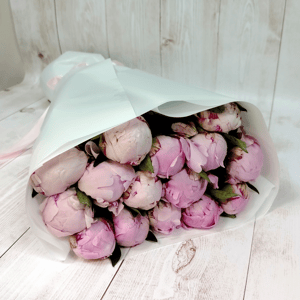 Blumenstrauß '15 rosa Pfingstrosen'