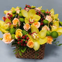 Cesta de flores 'Aliento de otoño'