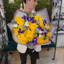 Bouquet of Roses and Irises