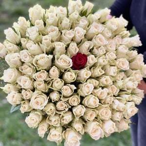 Bouquet of cream roses