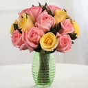 Bouquet '15 Pink and Yellow Roses'