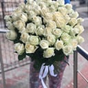 Bouquet of 51 White Dutch Roses
